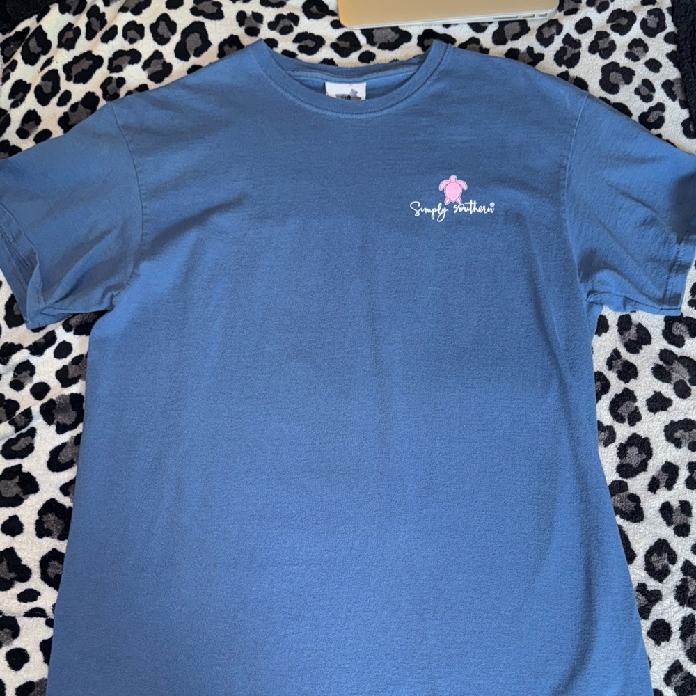 Simply Southern Teal T-Shirt with Pink Logo